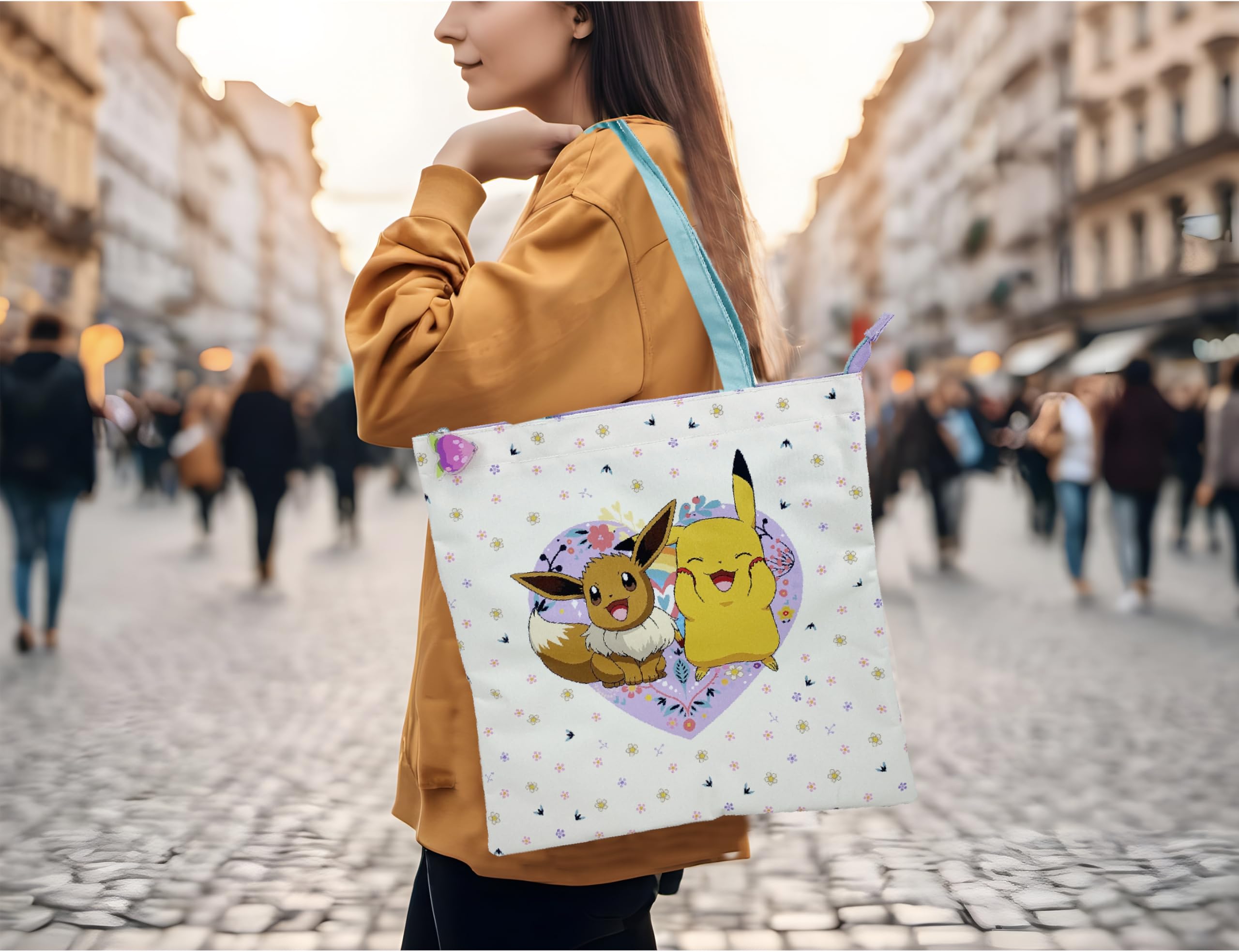 Borsa Tote Pokémon Ufficiale Beige Stoffa