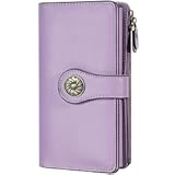 Women&apos;s Wallet RFID Blocking Trifold Clutch Large Capacity Credit Card Holder Travel Purse