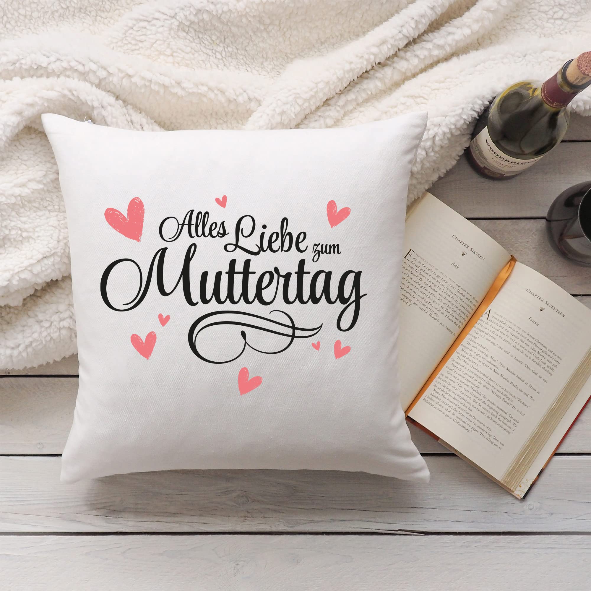 Cuscino Con Scritta Tedesca Ich Will Dich Heute Morgen - Federa 40x40 Cm In Poliestere Con Cerniera, Regalo Umoristico Per San Valentino