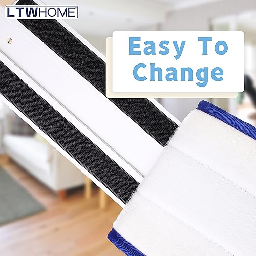 Miniatura 4 de LTWHOME Almohadillas de repuesto de microfibra húmeda o seca de 36 pulgadas para pisos de madera dura (paquete de 6)