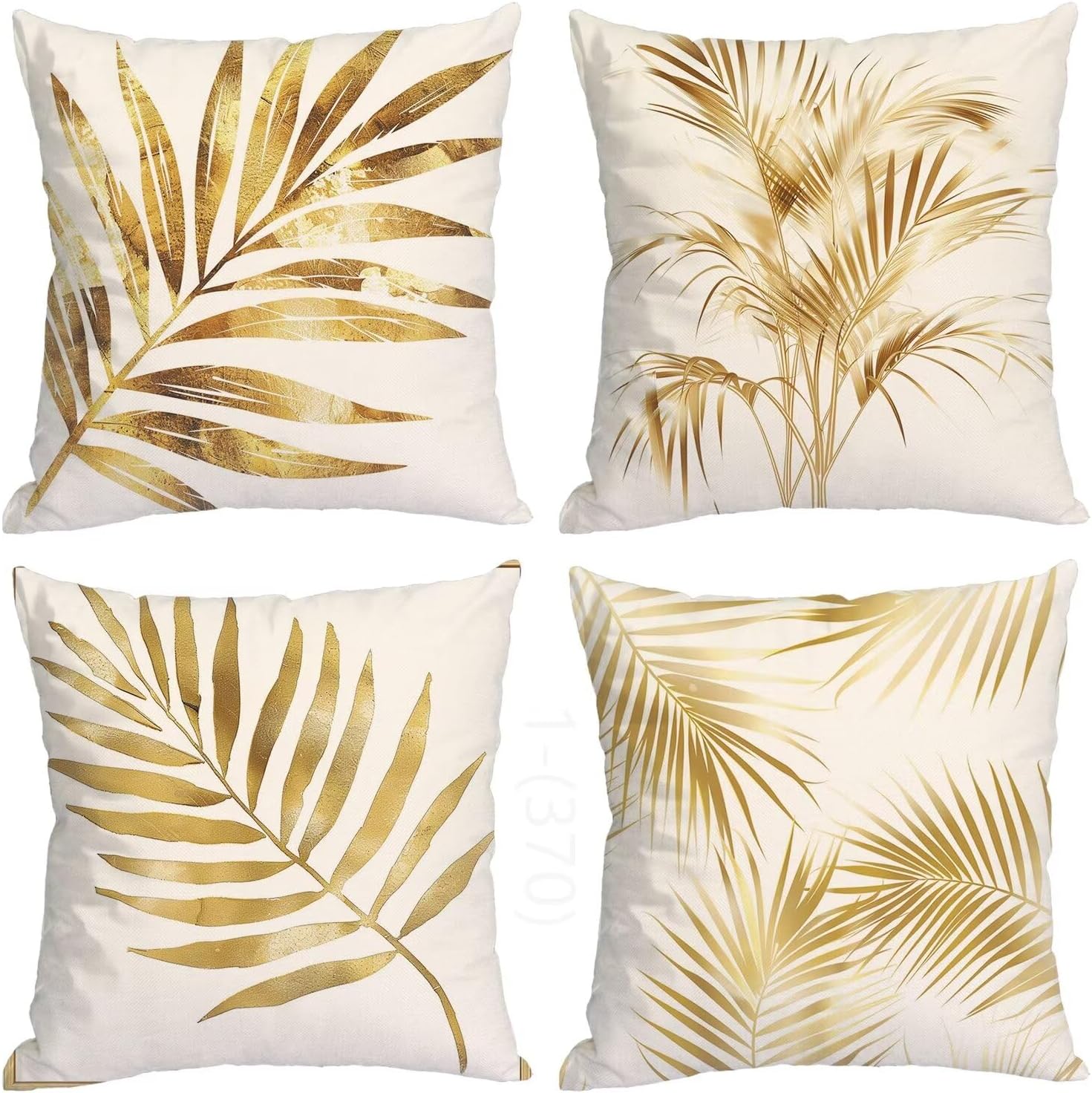 Gold Throw Pillow Covers 22x22in Pillow Covers set of 4