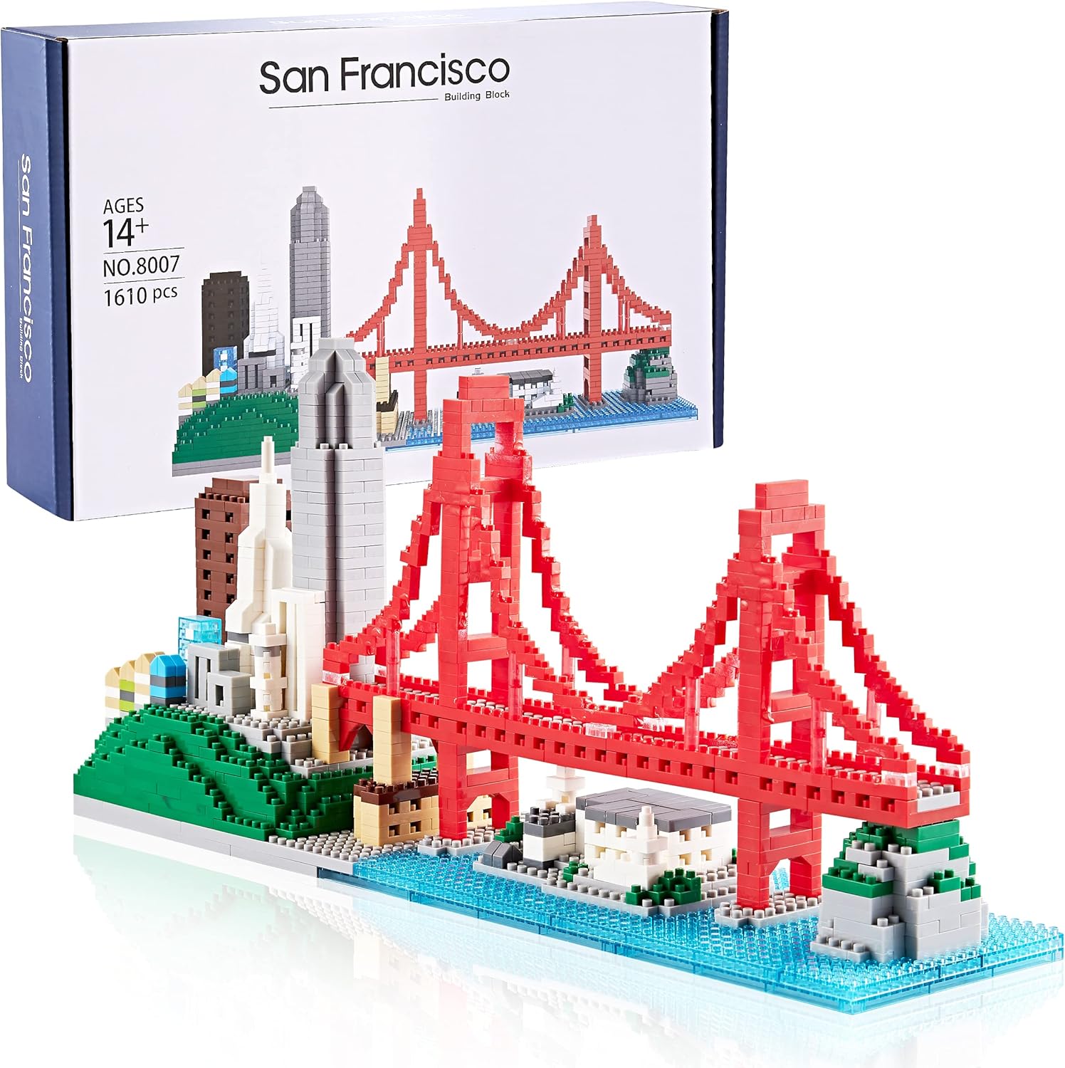 San Francisco Skylines Building Set Model Kit - Engaging Architecture Gift for Adults, Micro Mini Blocks, 1610pcs+ | Aesthetically Pleasing, Fun & Compact