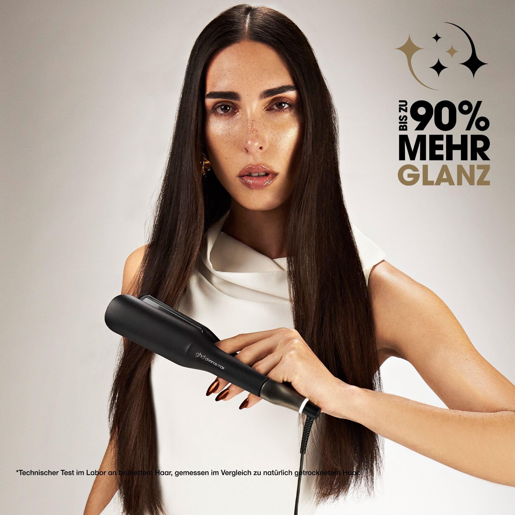 ghd chronos max breites Glätteisen: Ideal für dickes, langes und lockiges Haar, smarter Haarglätter mit 43mm Platten für glatte sleek Looks und Wellen, Anti Frizz Finish, ohne extreme Hitzeschäden