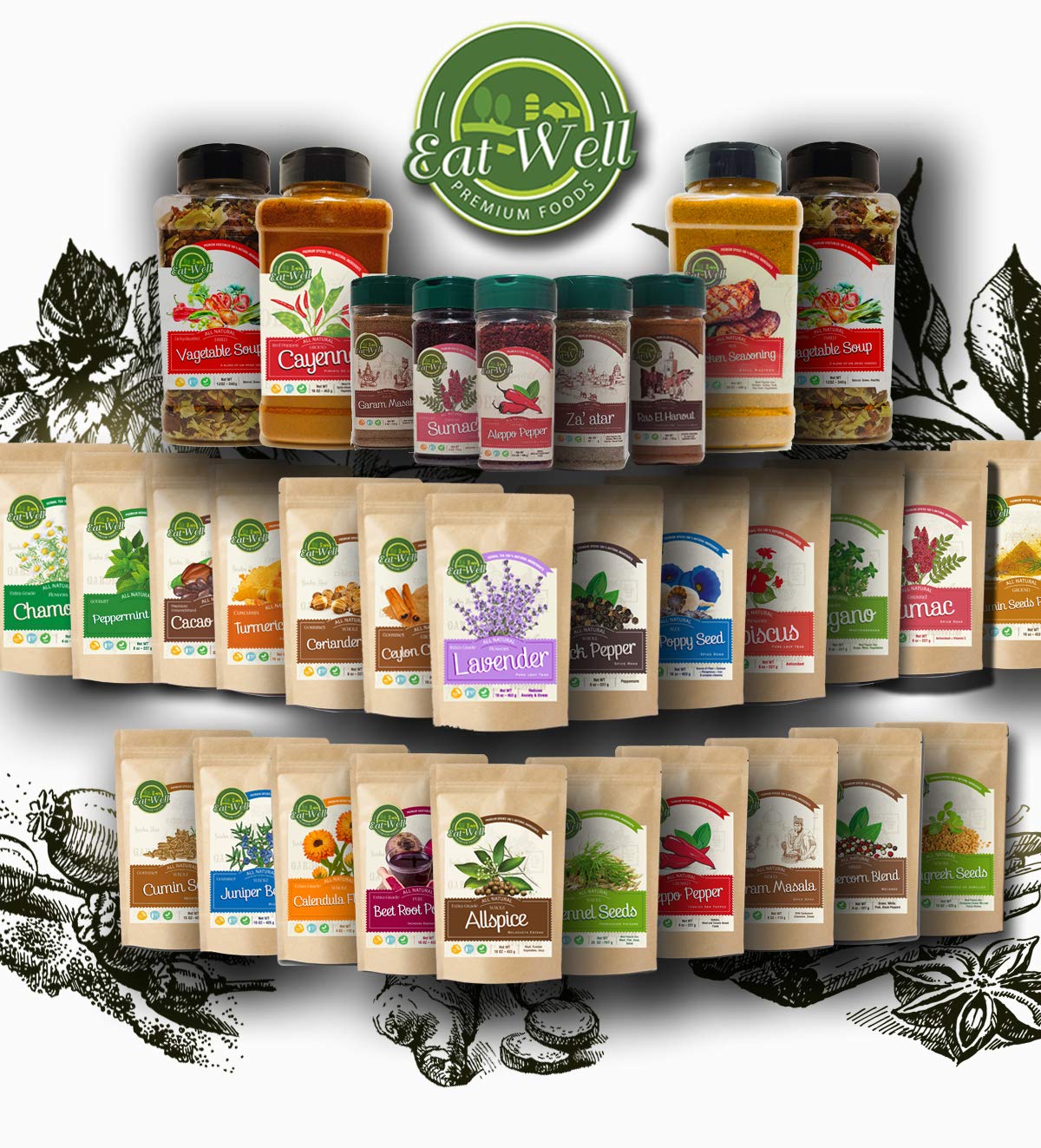 Buy Eat Well Premium Food Sumac Spice 8 oz Reseable Bag, Bulk Ground