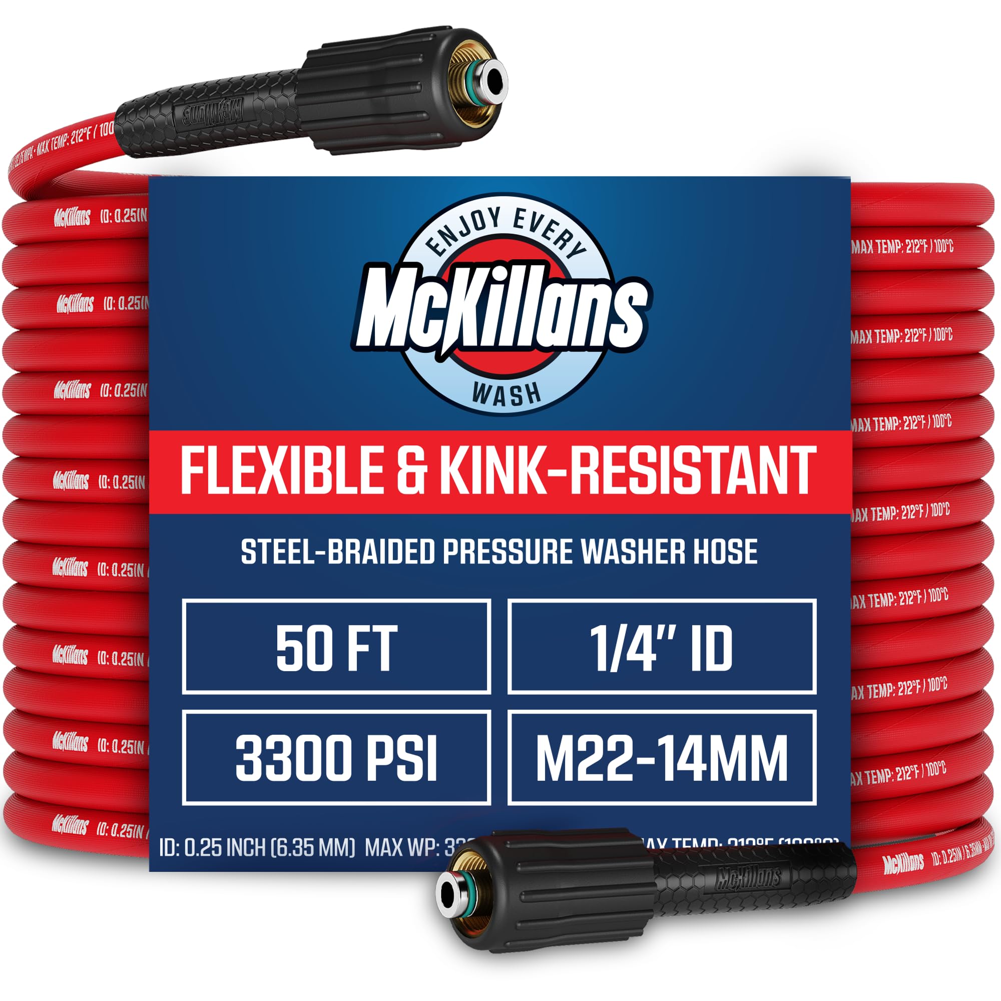 McKillans 50 ft 1/4 Pressure Washer Hose