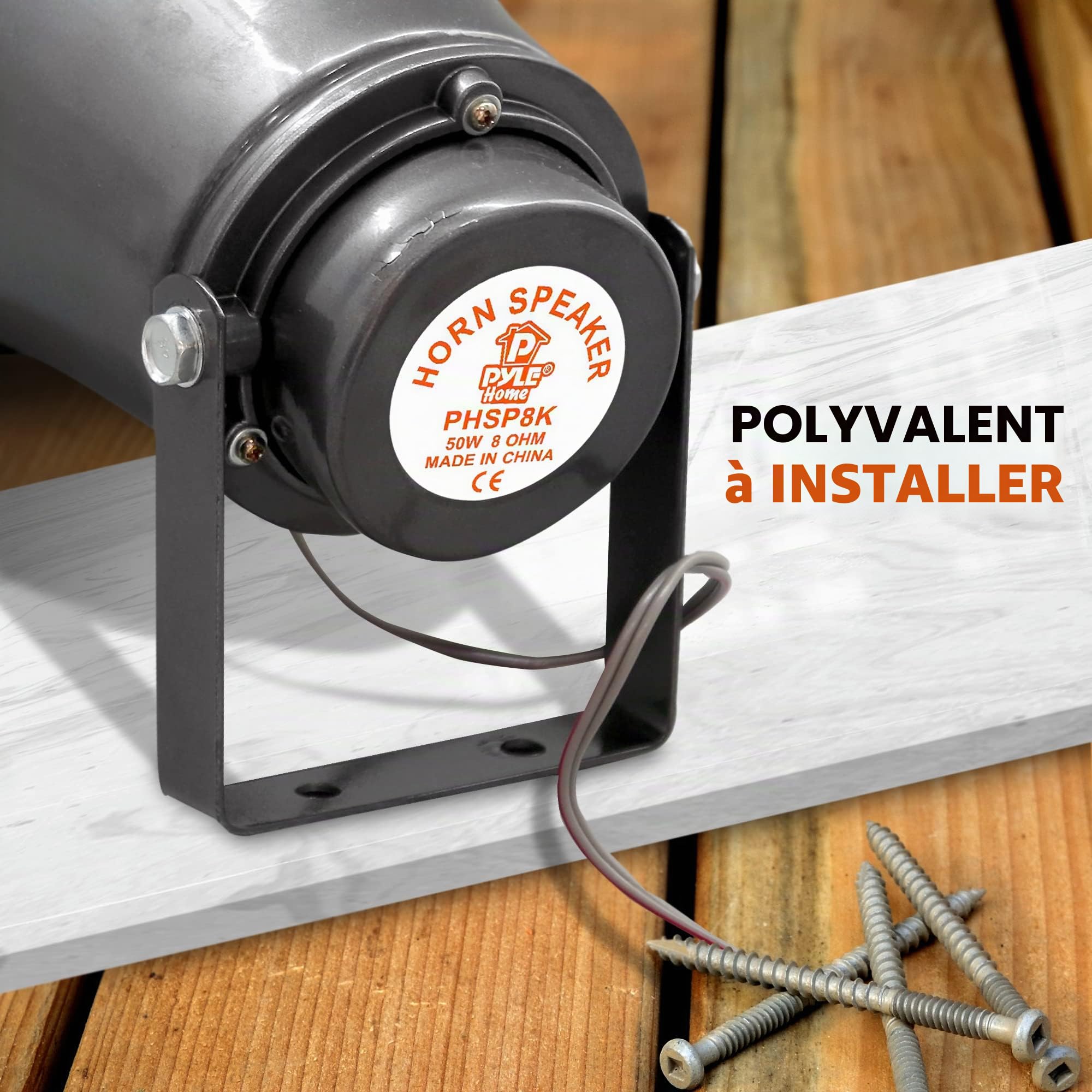PyleHome PHSP8K Mégaphone intérieur/extérieur 20,5 cm 50 W
