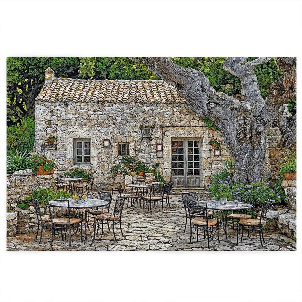 Puzzle 1500 Piezas Cabina, Puzzle Árbol con Caja Regalo Adultos, DIY 1500 Piezas Rompecabezas de Madera para Adultos, Rompecabezas Desafiante para Decoración del Hogar y Paredes, Regalo Mujer, P-57