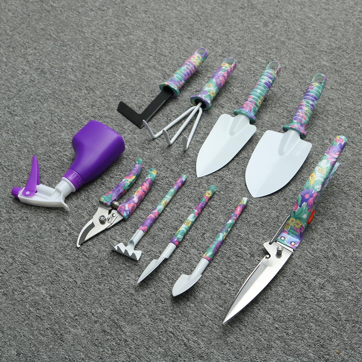 BESPORTBLE Ensemble De 10 Pièces Outil de Jardin Ciseaux Jardinage Ciseaux de Jardin à Outils Fournitures de Jardin Trousse à Outils de Jardin Impression Positionner Suite