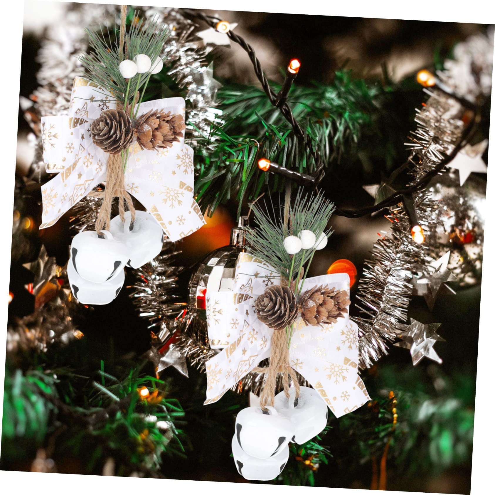 PRETYZOOM 4 Set Di Campane Di Natale Pendenti Ornamenti Natalizi Decorazioni Per Albero Di Natale Casa Festiva 2 Pezzi * 4