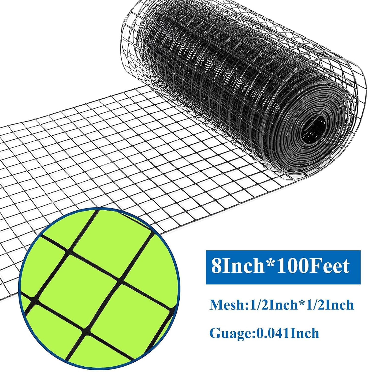 Rocicmhy Hardware Cloth 1/2inch 48x50ft&8inchx100ft,Chicken Coop Wire,Hot Dipped Galvanized Wire Mesh Roll,Chicken Wire Fence Rolls,Welded Wire Fencing,Rabbit Wire Mesh for Chicken Wire Fencing - - 