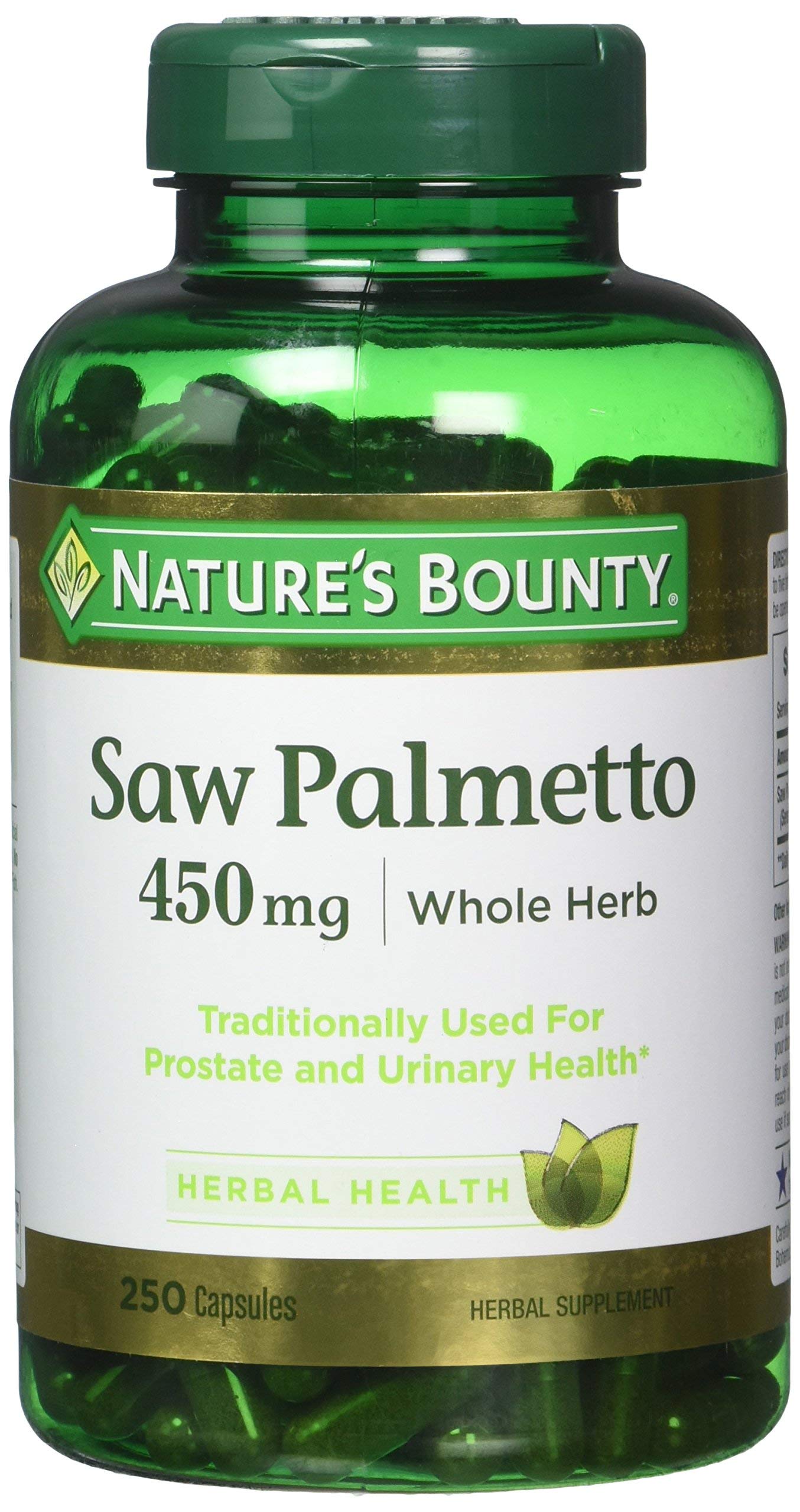 nature39s bounty saw palmetto 450 mg capsules 250 ea