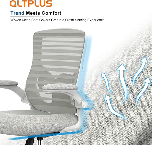 Miniatura 32 de Silla de oficina ergonómica para largas horas y alivio del dolor de espalda baja, cojín de asiento de espuma viscoelástica, soporte lumbar acolchado