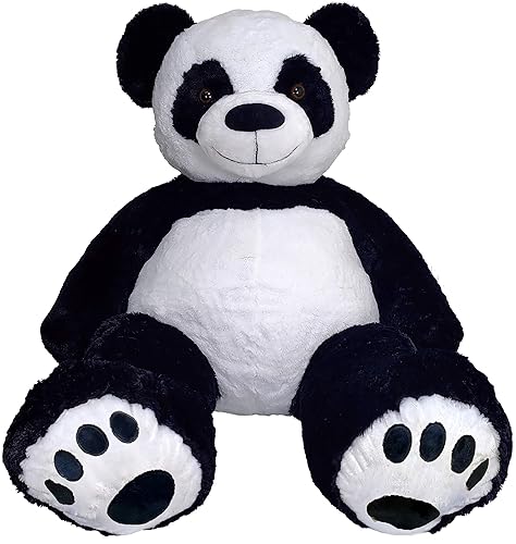 Anico 59" Tall (5 Foot) Giant Plush Bear, Stuffed Animal, Panda Bear with Smiling Face. Premium Stuffed Toy Panda, Perfect for Girlfriend, Kids, Valentine's Day, Christmas! - Panda - 59 Inch