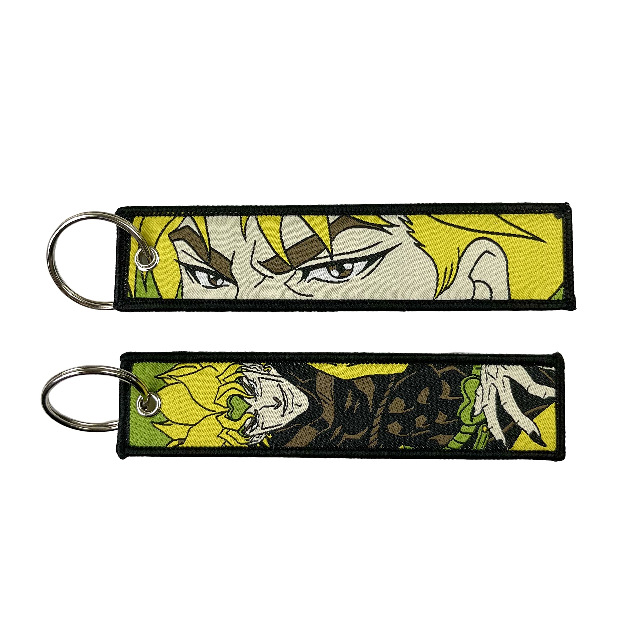 1 Pack Anime Keychain Tag Jet Tag Key Chain Embroidered - EDC for Motorcycles, Scooters,ATV,Car and Anime Gifts