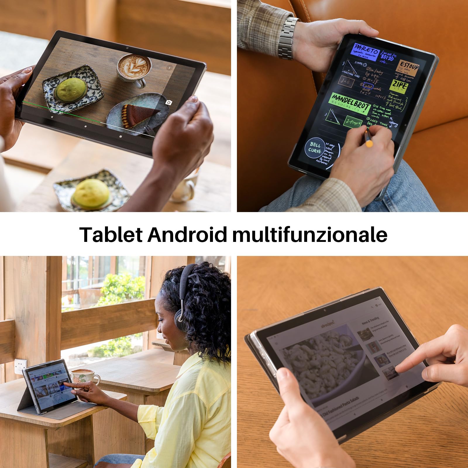 HUION Kamvas Slate 10 Tavoletta Grafica Autonoma con Schermo Laminato, 10.1" FHD Tavoletta d'Arte Digitale, con 4096 Livelli Penna Stilo, Android 12, 8GB+128GB per Artista Principiante