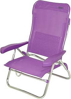 Crespo Quality ferreteria Plus M293503 - Silla Posiciones Aluminio Playa multifibra Lila - al/223-m-47