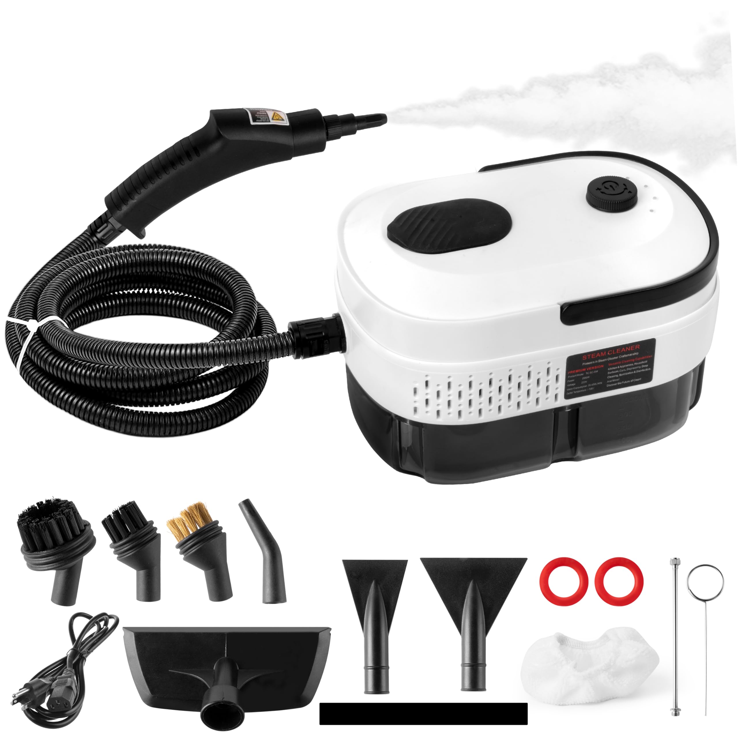Hand Held Cleaning Steamer - Portable Handheld Steam Cleaner Machine for House Home Car Auto Automotive 3-Level Adjustable