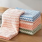 JOYMOOP 5 Pack Microfiber Cleaning Cloth, All-Purpose Microfiber Towels, Absorbent Streak Free Lint Free Rags for Cleaning Reusable and Washable Towels - 11.81 x 11.81