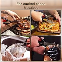 Vista 3 de Astercook Tijeras de Cocina Multiusos Resistente, Juego de 3 Tijeras de Cocina, Utensilios de Cocina de Acero Inoxidable para Cortar Alimentos, Aves