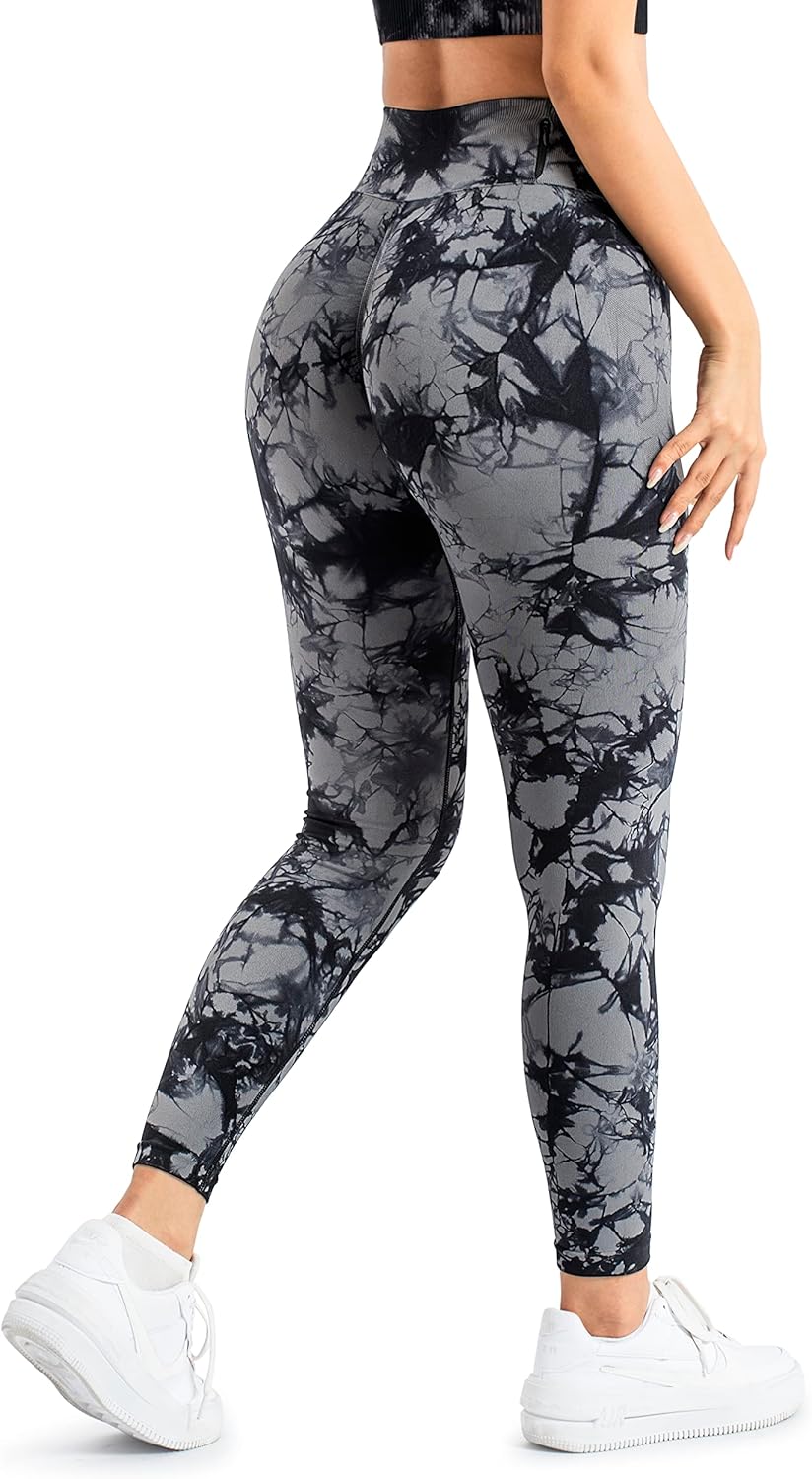 A AGROSTE Women Seamless Workout Leggings with Pockets Scrunch Butt Lifting Gym Leggings High Waisted Yoga Pants - Image 5