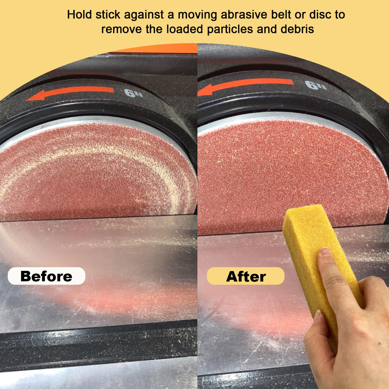 Abrasive Cleaning Eraser Stick - 1.5x1.5x8 Inch Sanding Belt Cleaner For Woodworking