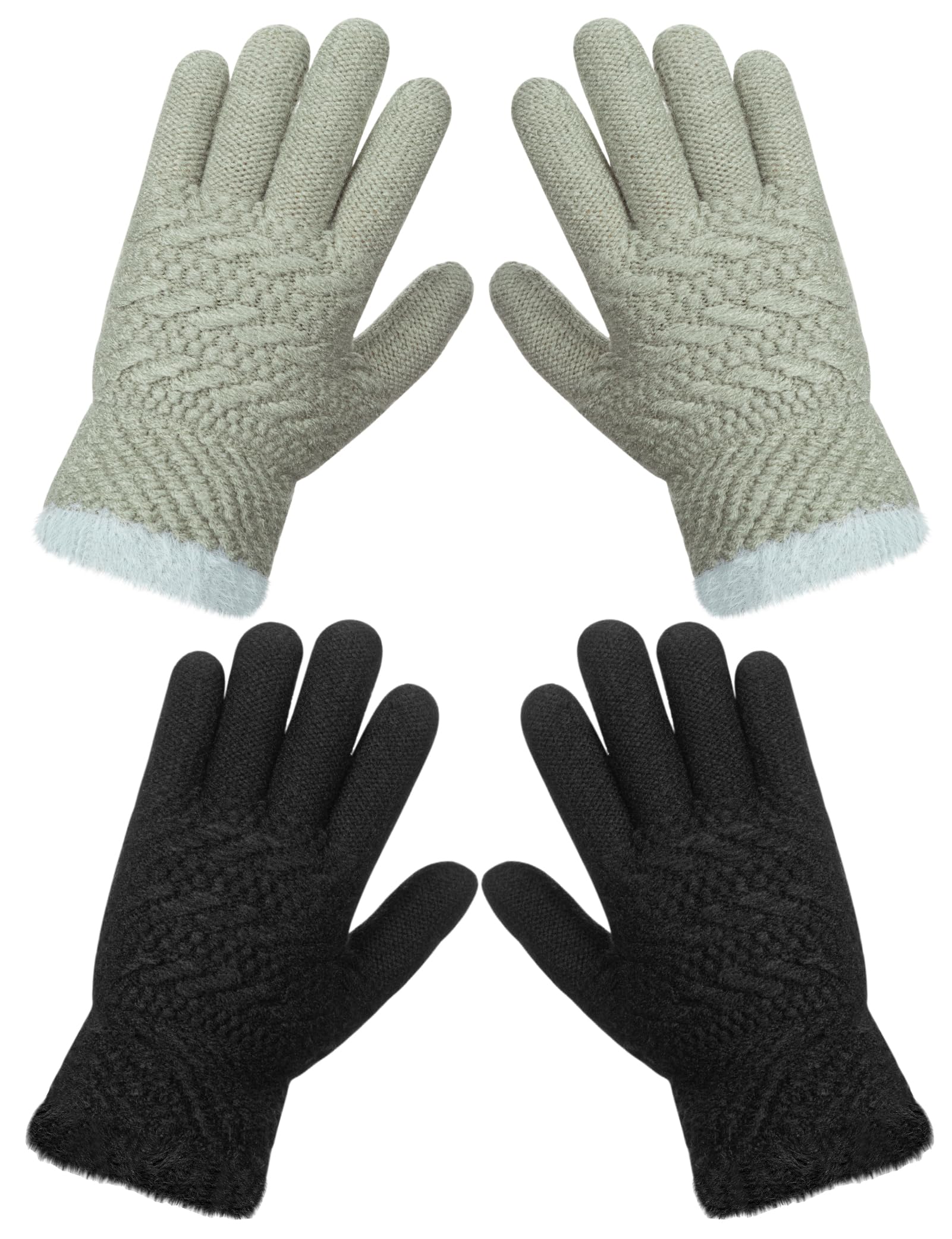 Becellen 2 paar handschoenen voor kinderen, winter, volledige