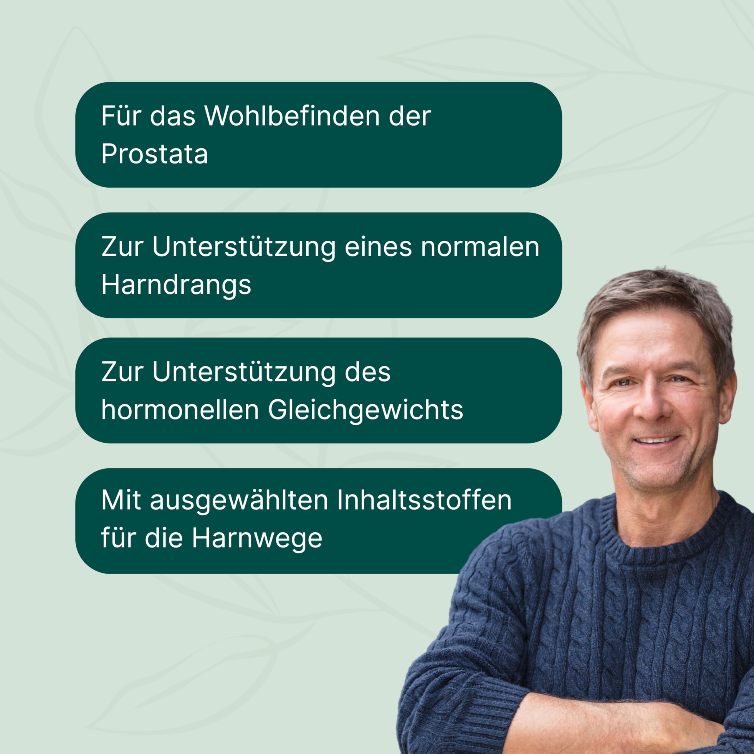 ESSENZ - Prosta Vit 2x60 Kapseln - Natürliche Prosta Vit Kapseln mit Kürbiskern-, Sägepalm- & Brennnesselwurzelextrakt. Zur Förderung des Wohlbefindens
