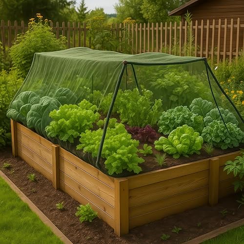 Miniatura 4 de Mosquitera de tela verde DIY  Malla de 10 x 20 pies  Cubierta de insectos para jardín, patio, exteriores y ventanas  Múltiples tamaños en negro,