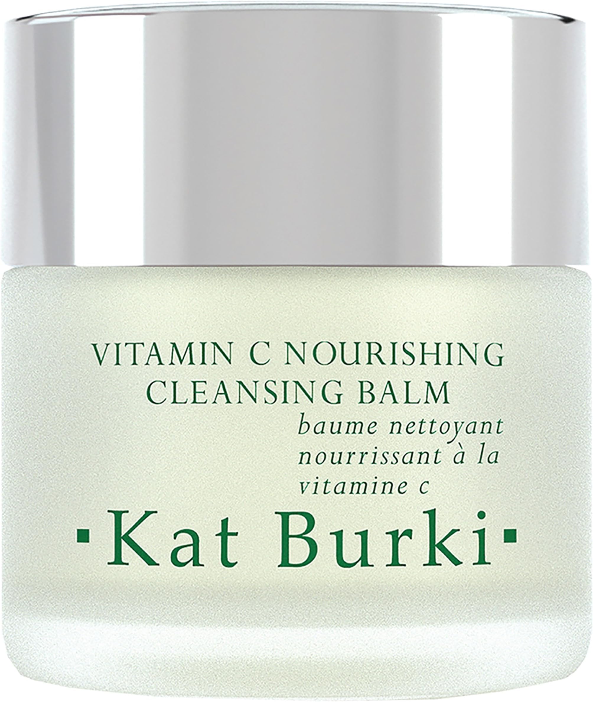 Kat Burki 8% Vitamin C Nourishing Cleansing Balm with KB5 Complex, Gentle Makeup Remover & Hydrating Facial Cleanser with Vitamin E, Rosehip & Avocado Oils 3.4 Fl Oz