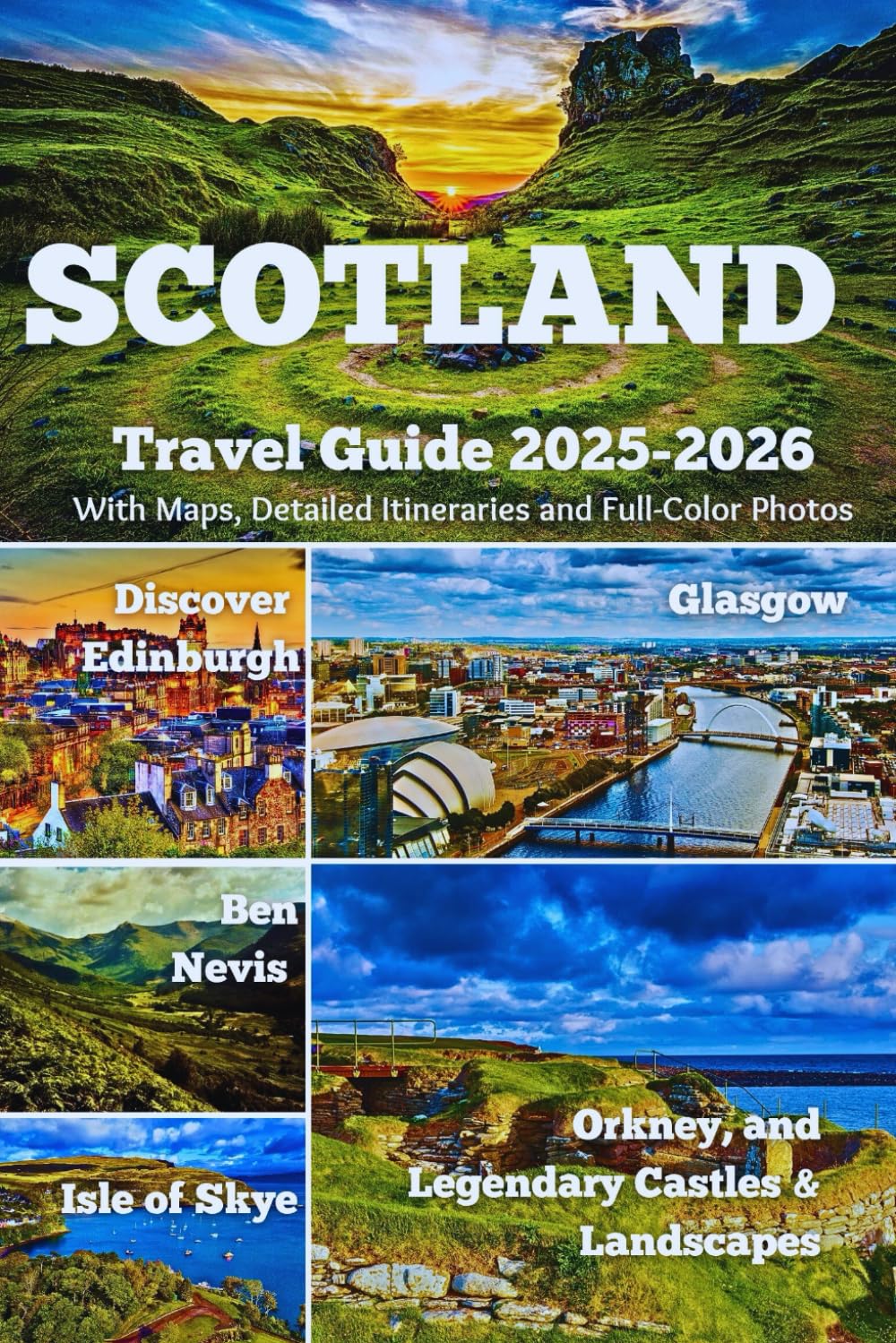 SCOTLAND TRAVEL GUIDE 2025–2026: Discover Edinburgh, Glasgow, Ben Nevis, Isle of Skye, Orkney, and Legendary Castles & Landscapes – With Maps, Itineraries, and Full-Color Photos