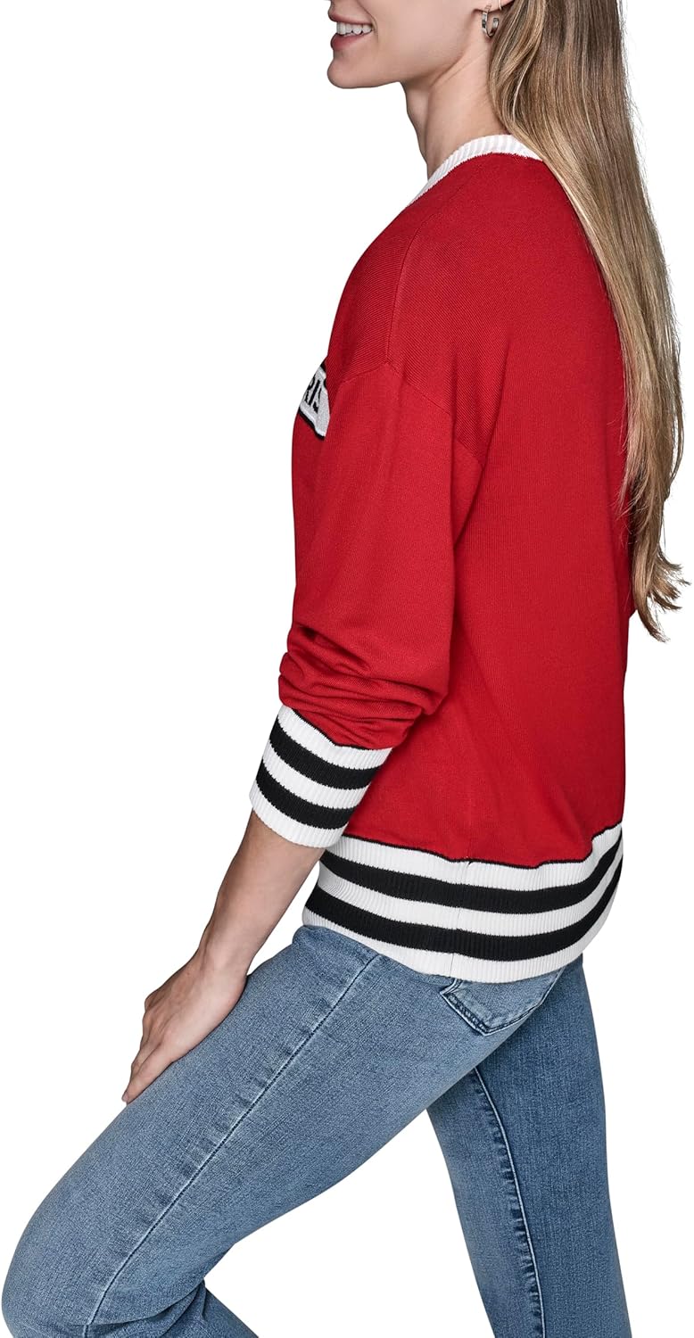 Karl Lagerfeld Womens Long Sleeve Crew Neck Logo Sweater - Image 3