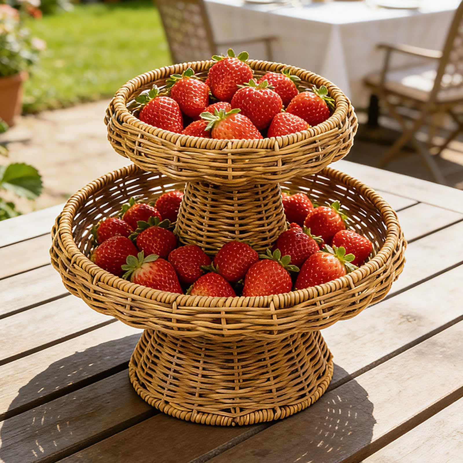Panier de rangement rond tissé robuste pour fruits, livres, magazines et petits effets personnels. Panier de rangement pour la maison