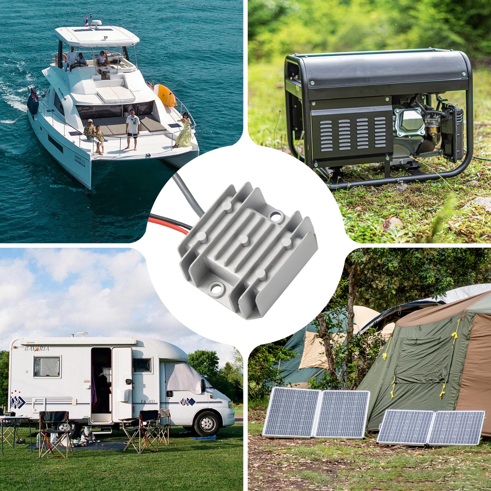 Starlink - Mini adattatore da 12 V a 30 V/3,5 A CC, convertitore di alimentazione per camper, camion, pannello solare con clip a coccodrillo rimovibili