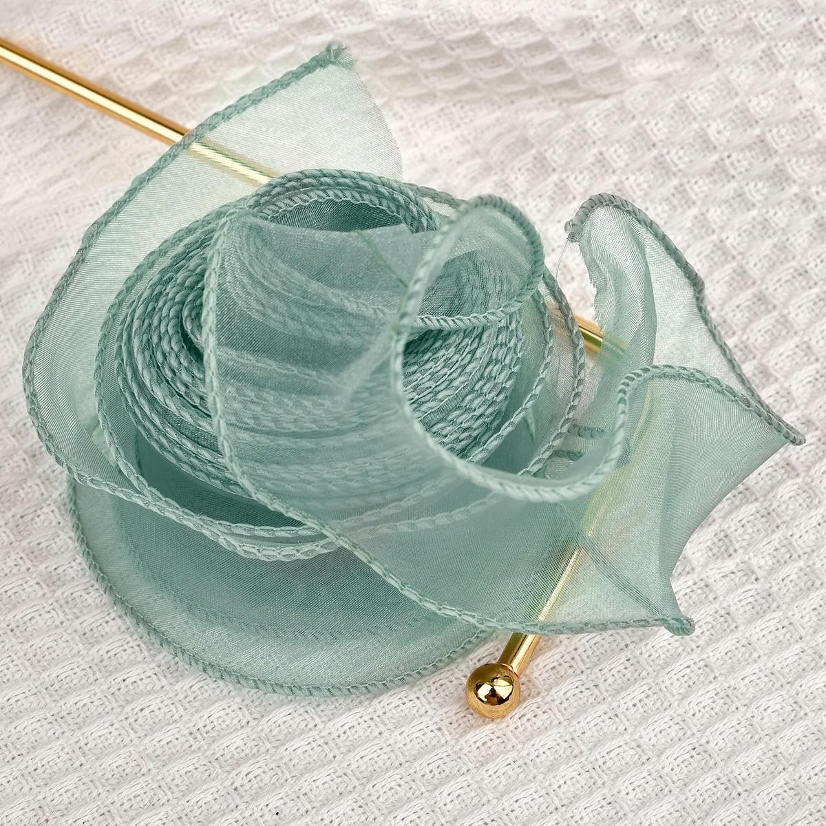 VICIYOO 4cm Fishtail Organza Yarn Ribbon Wave Edge Lace DIY Bouquet Packaging Bow Wedding Decoration Sewing Fabric Decor