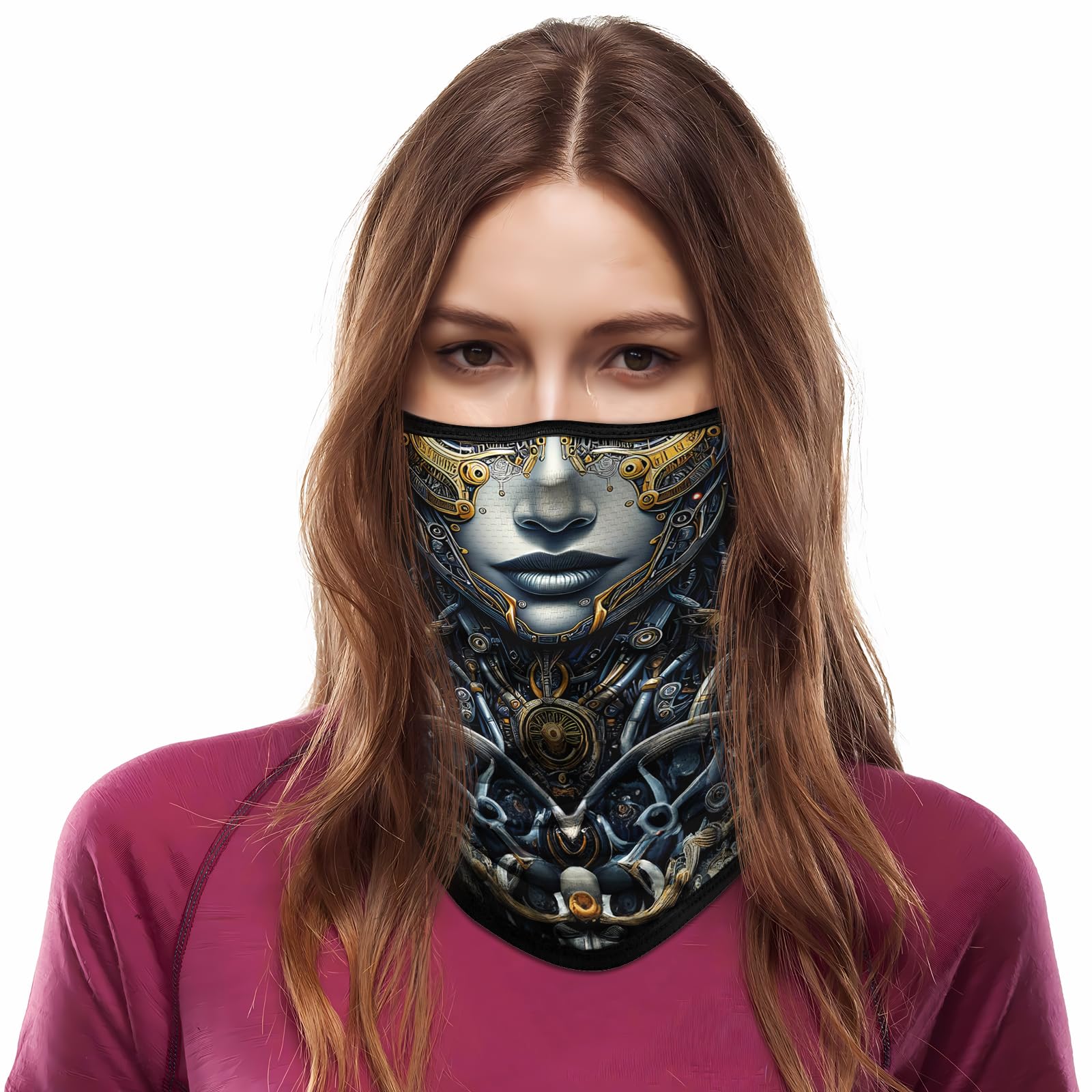 Cache-cou bandana avec boucles d'oreilles pour homme et femme Protection solaire