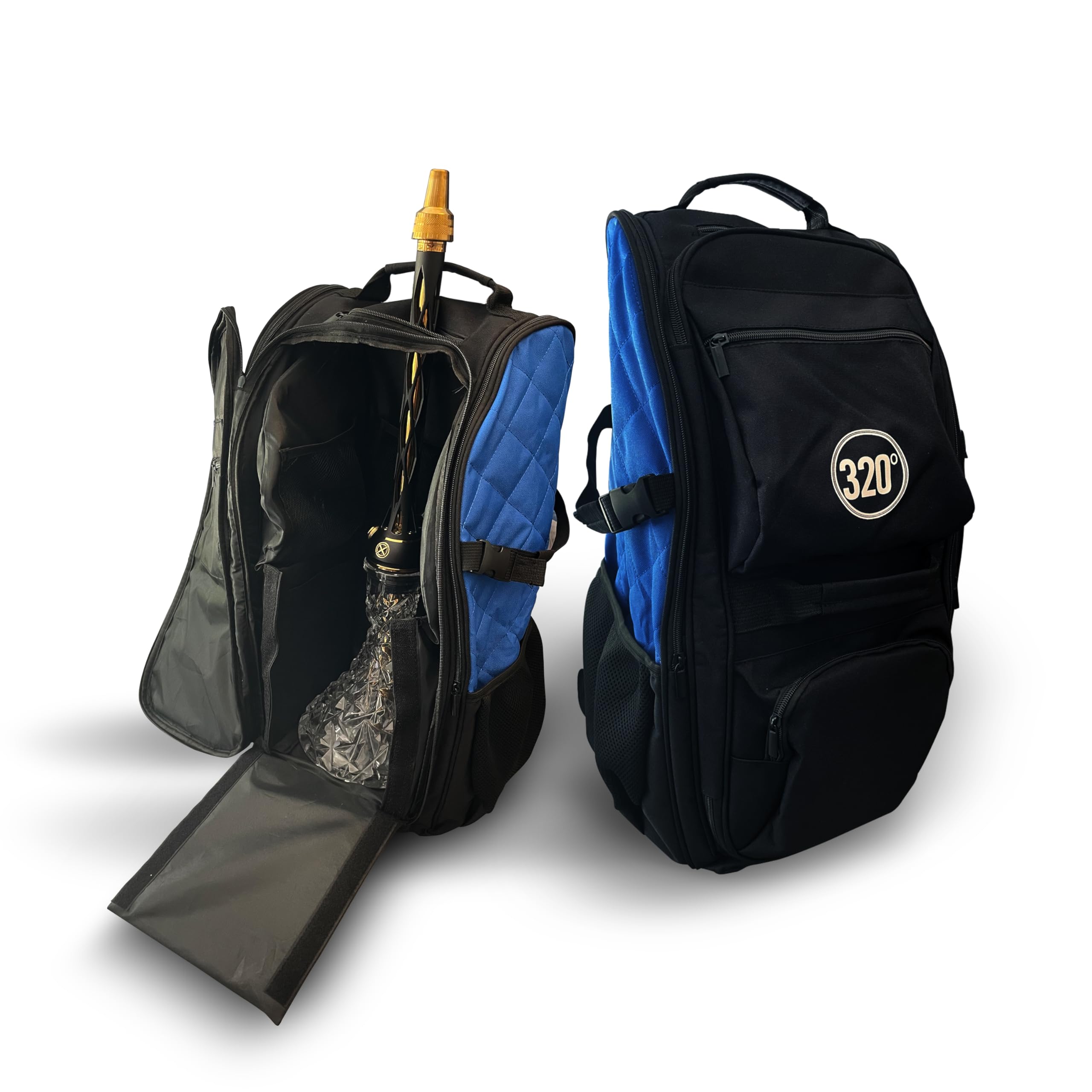 Shisha Hookah Large Storage Travel Bag Carry Case Backpack - 14 Compartments Travel Bag