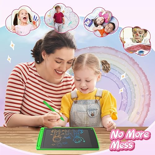 Miniatura 7 de LEYAOYAO Paquete de 2 tabletas de escritura LCD de 8.5 pulgadas con 2 bolsas, tableta de dibujo colorida para niños, almohadillas de dibujo