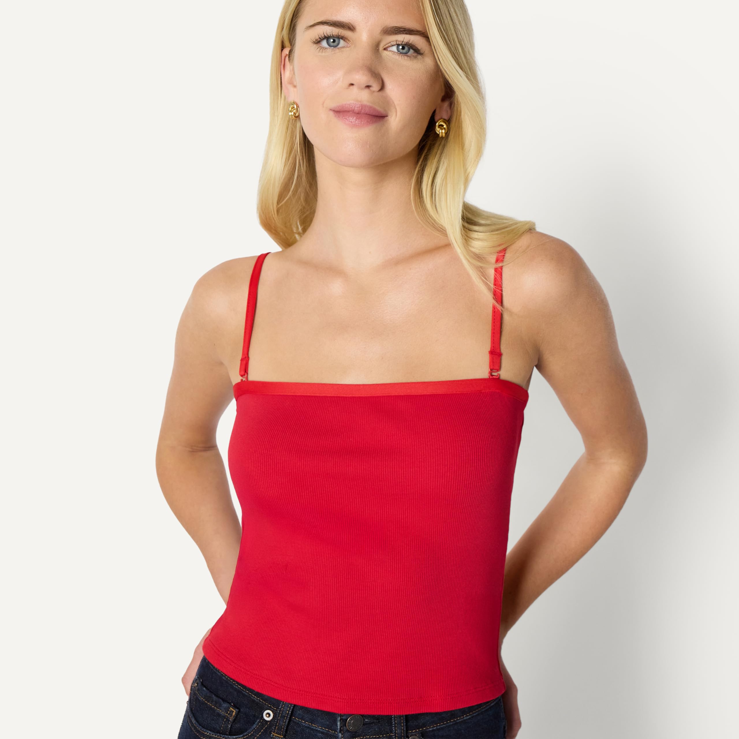 Amazon Essentials Ensemble Cardigan Côtelé à Coupe Ajustée et Caraco avec Bretelles Amovibles Femme