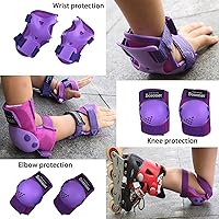Vista 3 de BOSONER Rodilleras/Coderas/Muñequeras para Niños/Jóvenes de 3-15 Años, Conjunto de Equipo Protector Infantil para Patines, Ciclismo, Bicicleta BMX