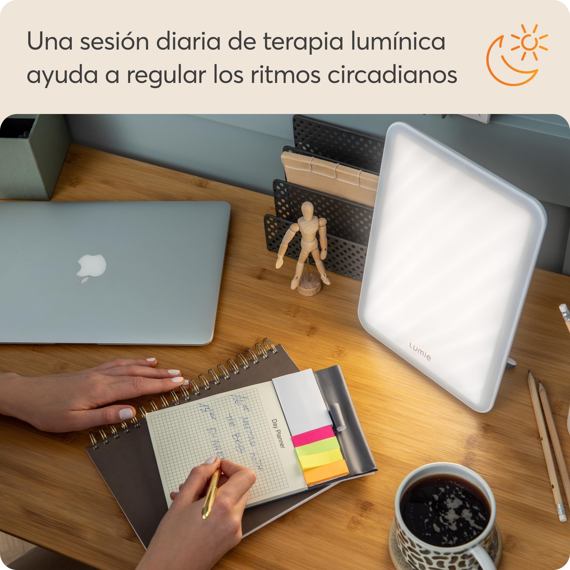 Lumie Vitamin L – Lámpara de energía portátil para una terapia de luz eficaz contra el TAE - 10000 lux