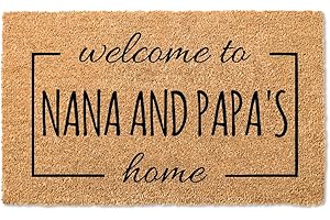Personalized Gift for Grandparents: Nana and Pop's House Doormat