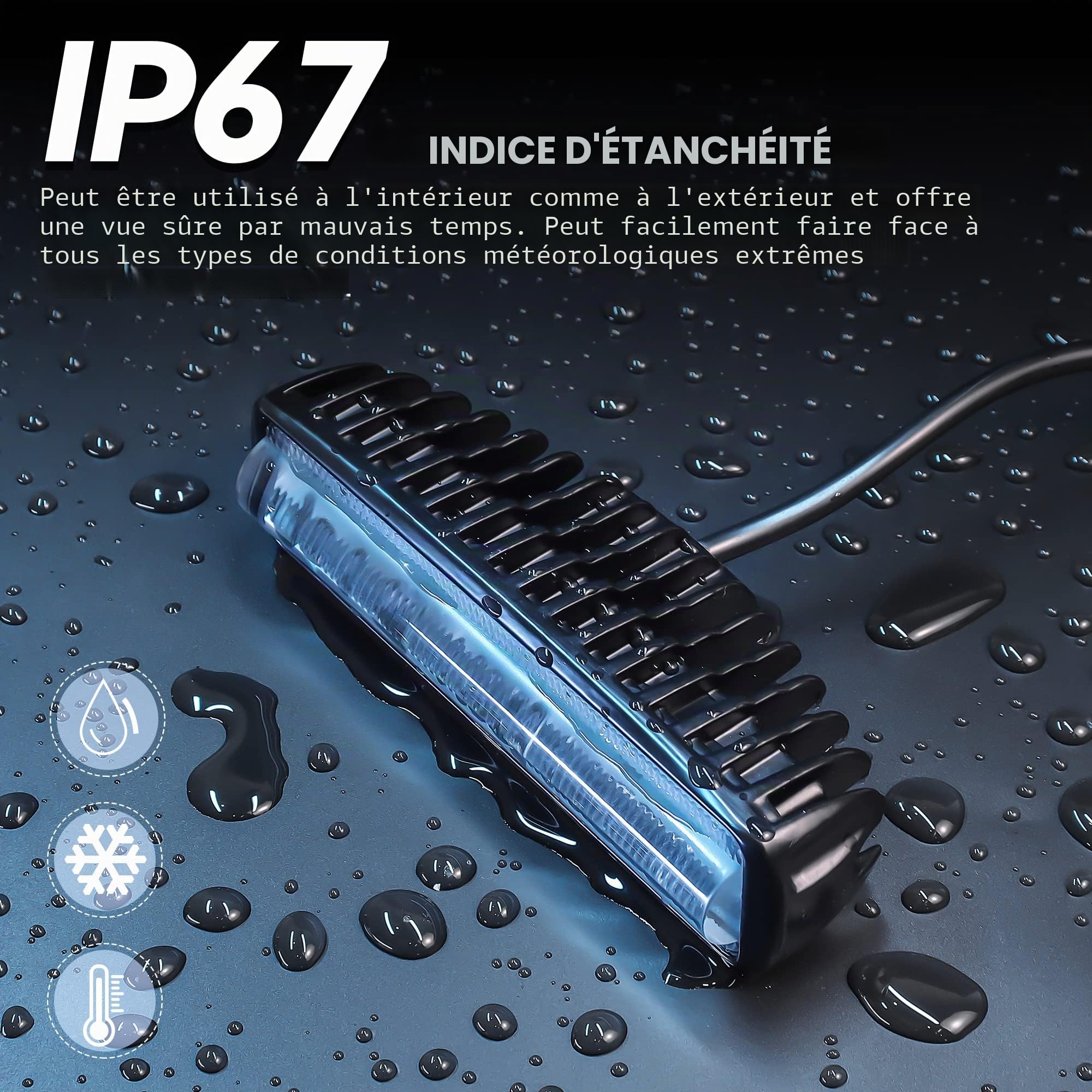 Dinfu Lampe de sécurité LED 30 W pour chariot élévateur - Lumière d'avertissement - DC 12-80 V - Rouge