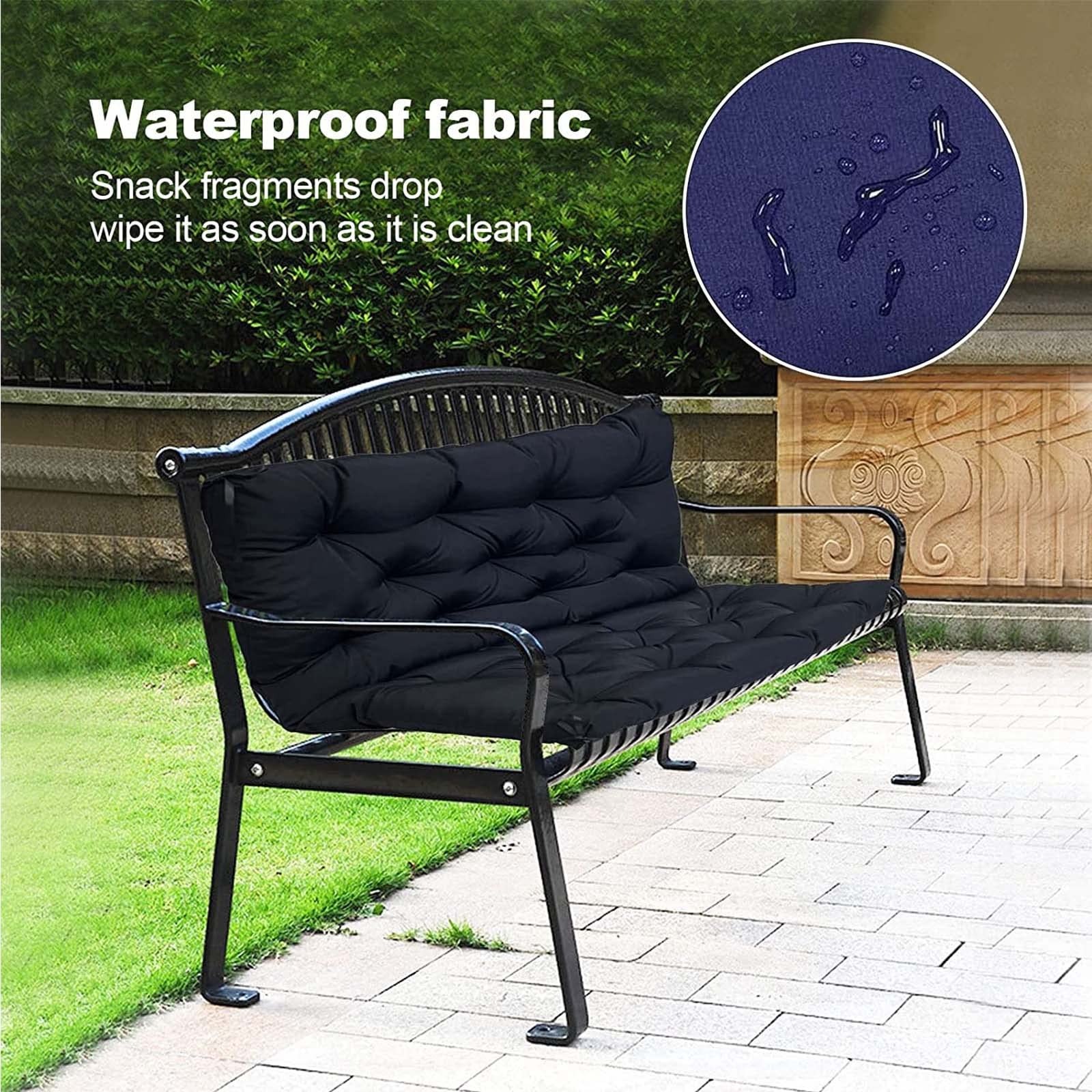 Cuscino Per Dondolo MEIDAI - 150x100 Cm, Con Laccetti, Per Panche Da Giardino E Sedie A Dondolo - Foto 4