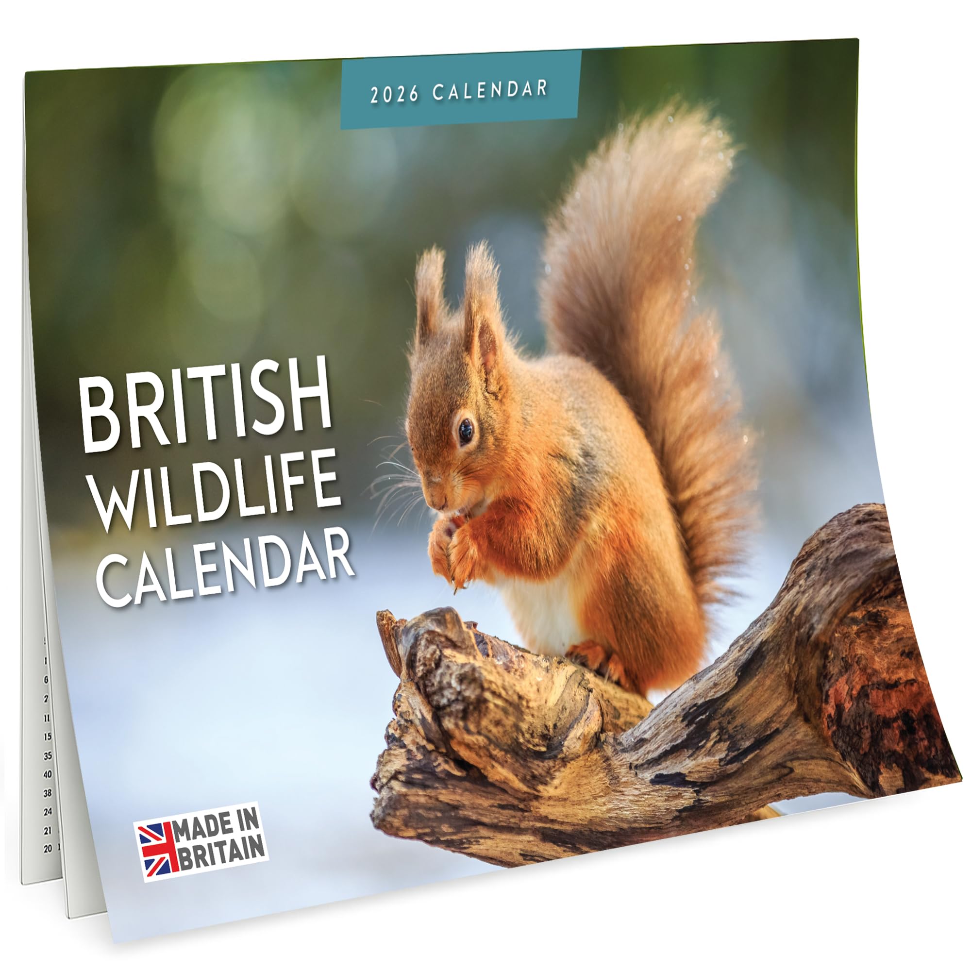 Calendar 2026 UK – British Wildlife Wall Calendar – 2026 Calendar with Nature & Animal Photography – Country Style Scenic Calendars 2026, Month to View Organiser for Home & Office