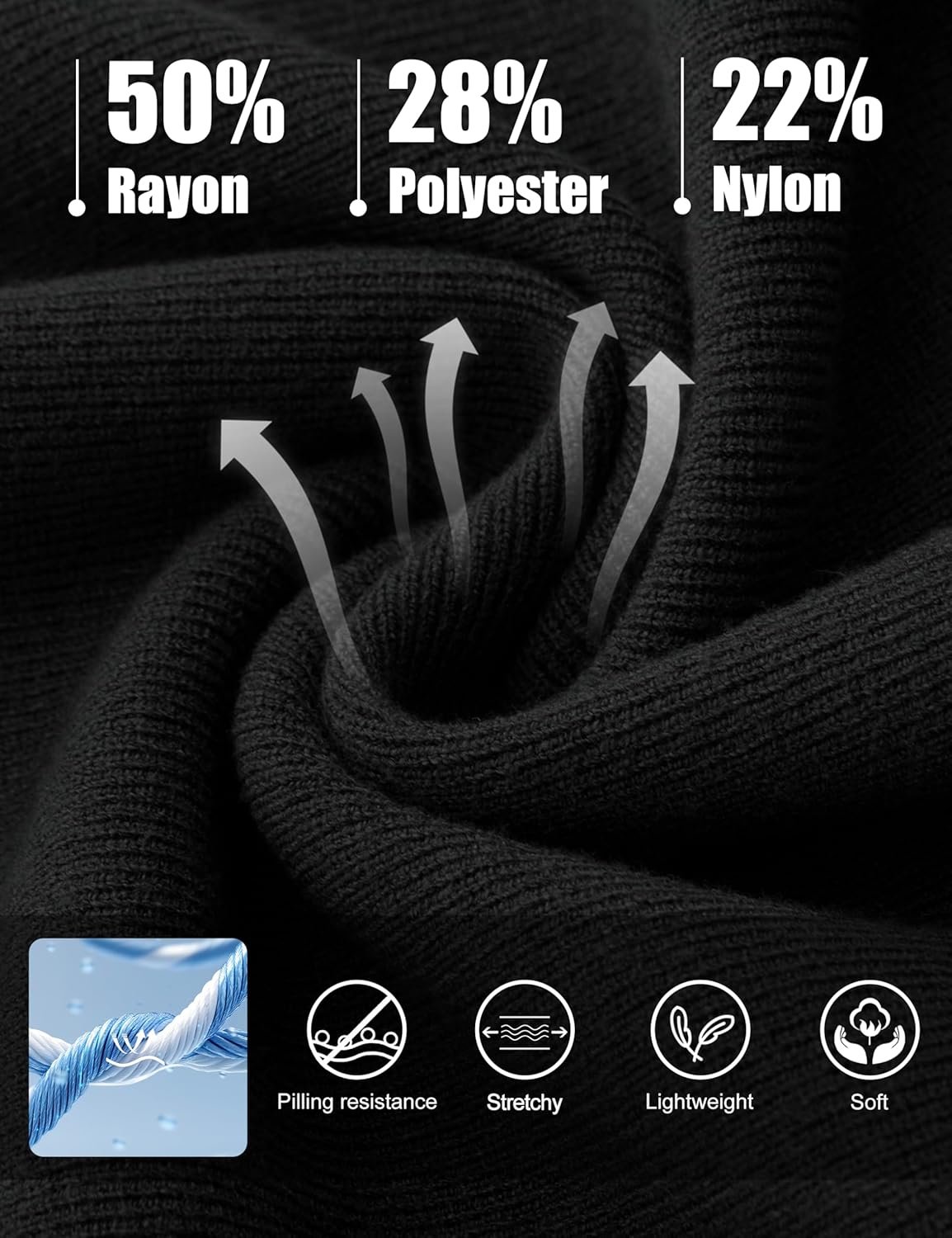 MAGNIVIT Mens Long Sleeve Knit Polo Shirts Casual Raglan Sleeve Sweater 2-Button Down Anti-Pilling Golf Shirts - Image 5