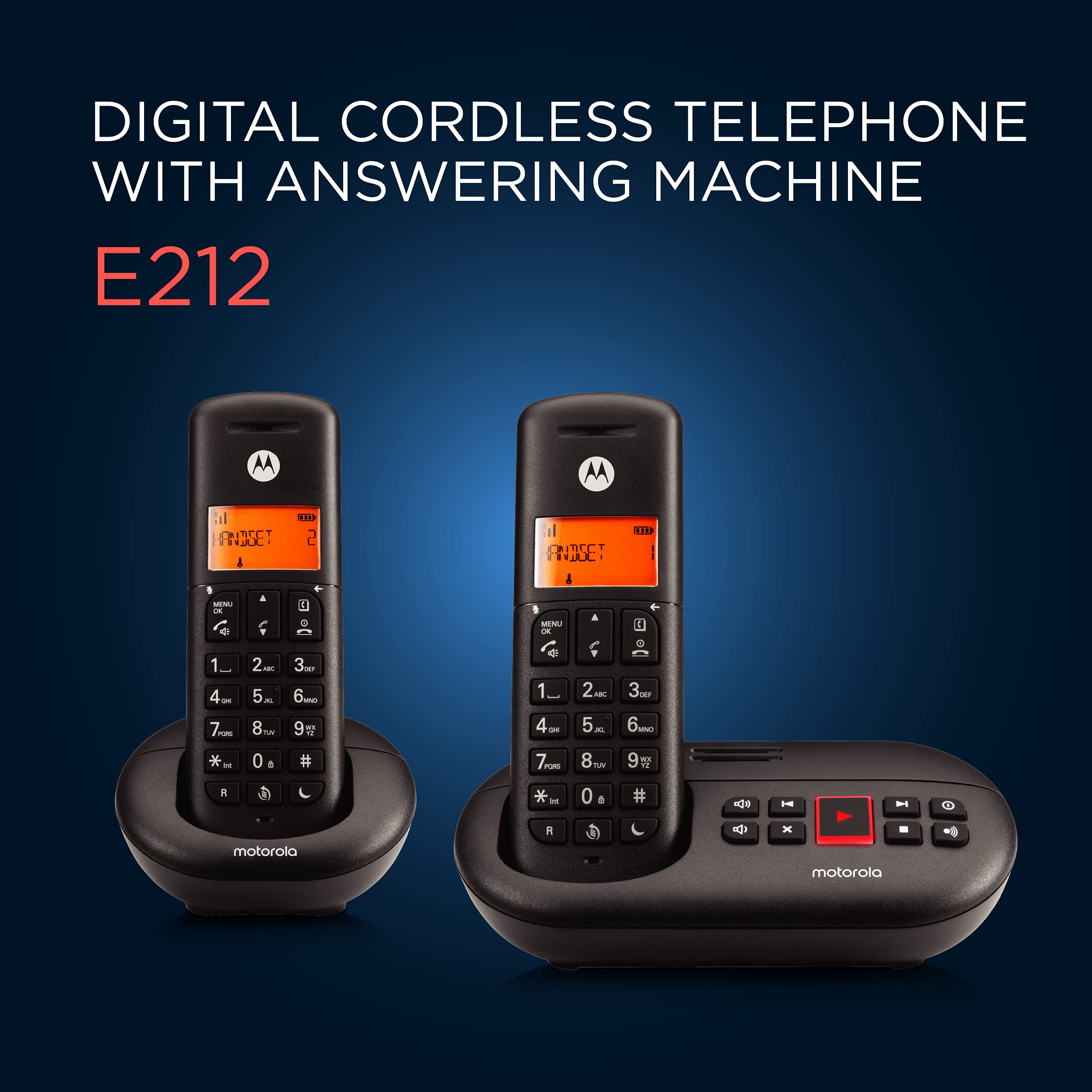 Motorola E212 Digital Cordless Twin DECT Phone TAM Phone