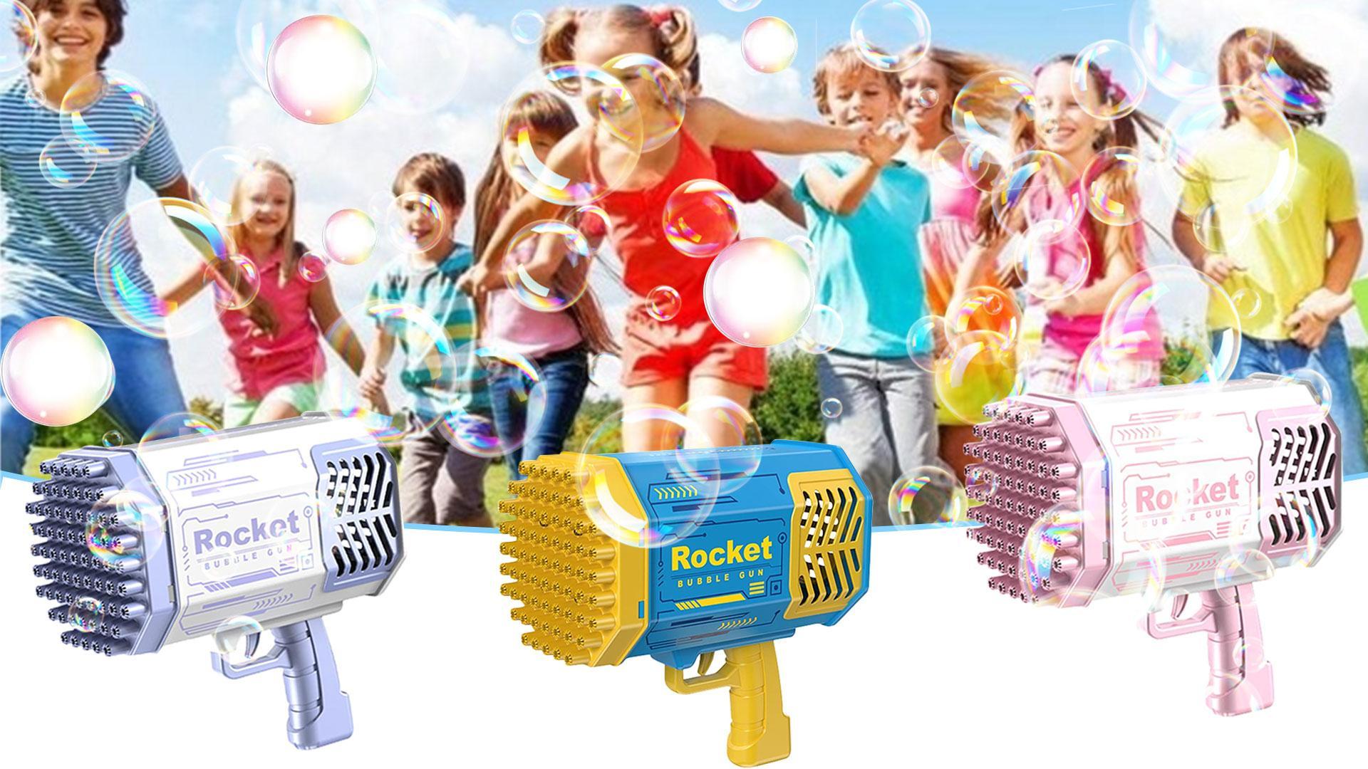 Machine à Bulles 88 Trous AQXONG - Pistolet à Bulles LED Avec Liquide
