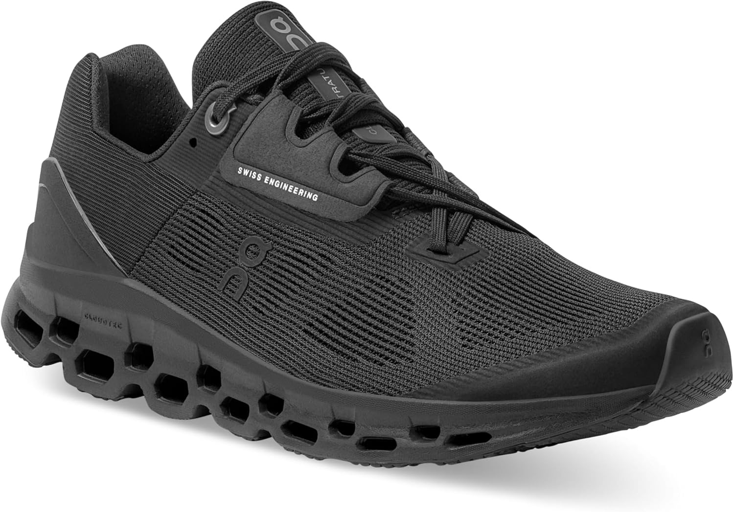 On Cloudstratus Womens Shoes Size 10.5, Color: Onyx Black/Black Core