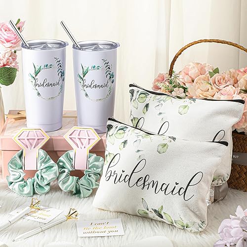 Miniatura 5 de 10 piezas de regalos de propuesta de dama de honor, regalos de dama de honor de 20 onzas, vasos de acero inoxidable para dama de honor, bolsa de