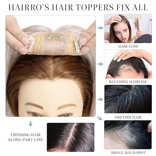 Miniatura 5 de Hairro Hair Topper de cabello humano de plumón para mujer